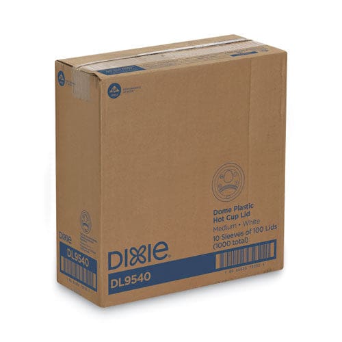 Dixie Sip-through Dome Hot Drink Lids Fits 10 Oz Cups White 100/pack 10 Packs/carton - Food Service - Dixie®