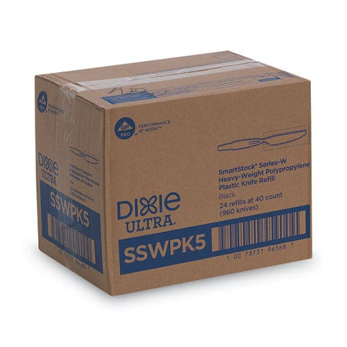 Dixie Smartstock Wrapped Heavy-weight Cutlery Refill Knife Black 960/carton - Food Service - Dixie®