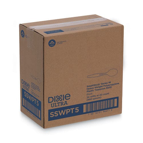 Dixie Smartstock Wrapped Heavy-weight Cutlery Refill Teaspoon Black 960/carton - Food Service - Dixie®