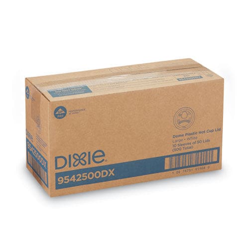 Dixie White Dome Lid Fits 10 Oz To 16 Oz Perfectouch Cups 12 Oz To 20 Oz Hot Cups Wisesize 500/carton - Food Service - Dixie®