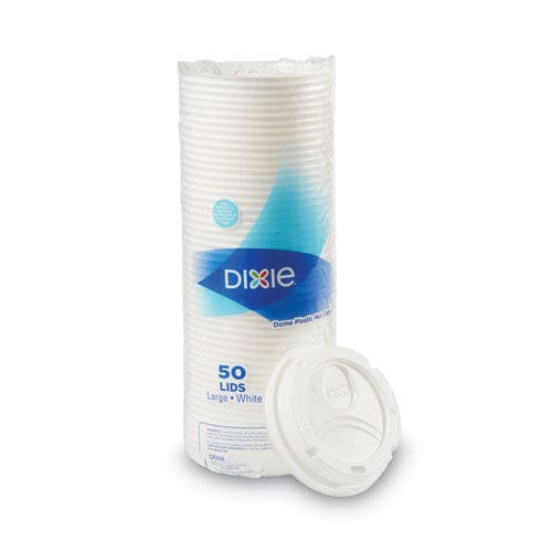 Dixie White Dome Lid Fits 10 Oz To 16 Oz Perfectouch Cups 12 Oz To 20 Oz Hot Cups Wisesize 500/carton - Food Service - Dixie®