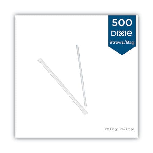Dixie Wrapped Flex Straws 7.75 Polypropylene White 10,000/carton - Food Service - Dixie®