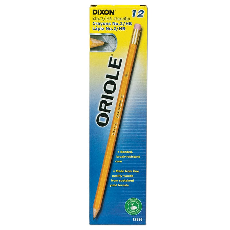 Dixon 2 Oriole Pencil Pre-Sharpened One Dozen (Pack of 12) - Pencils & Accessories - Dixon Ticonderoga Company