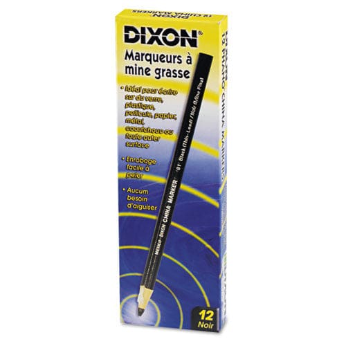Dixon China Marker Black Thin Lead Dozen - Industrial - Dixon®
