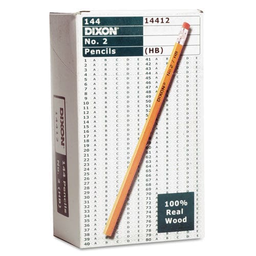 Dixon No. 2 Pencil Hb (#2) Black Lead Yellow Barrel 144/box - School Supplies - Dixon®