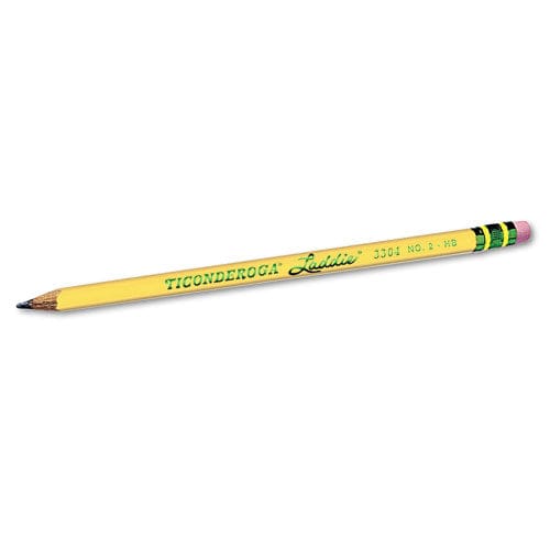 Dixon Ticonderoga Laddie Woodcase Pencil With Microban Protection Hb (#2) Black Lead Yellow Barrel Dozen - School Supplies - Dixon®