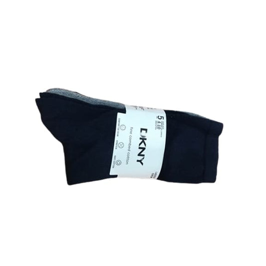 DKNY Ladies Crew Socks, 5-Pack-ShelHealth.Com