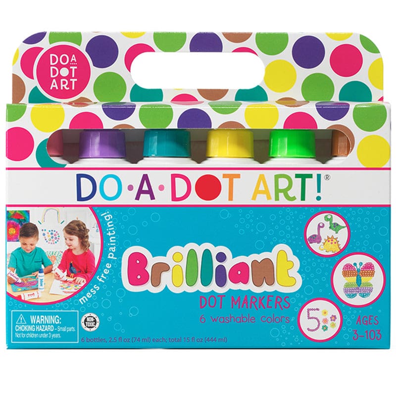Do-A-Dot Art Washable Brilliant 6Pk (Pack of 2) - Markers - Do-A-Dot Art