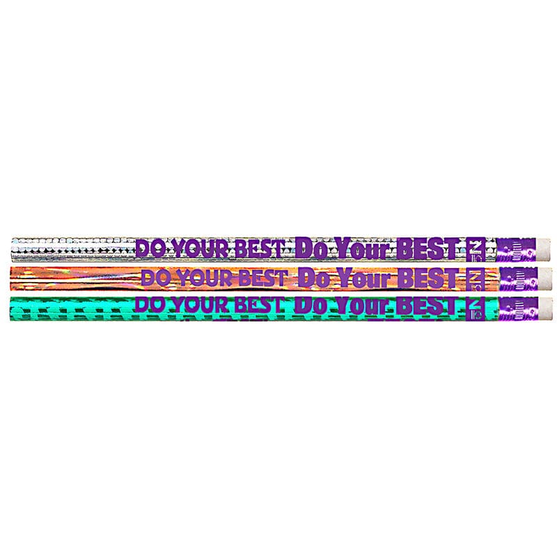 Do Your Best On The Test 12Pk Motivational Fun Pencils (Pack of 12) - Pencils & Accessories - Musgrave Pencil Co Inc