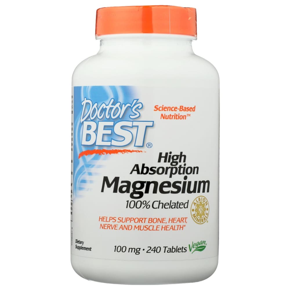 DOCTORS BEST: Hi Abs Chelated Magnesium 240 tb - Vitamins & Supplements > Vitamins & Minerals - Doctors Best