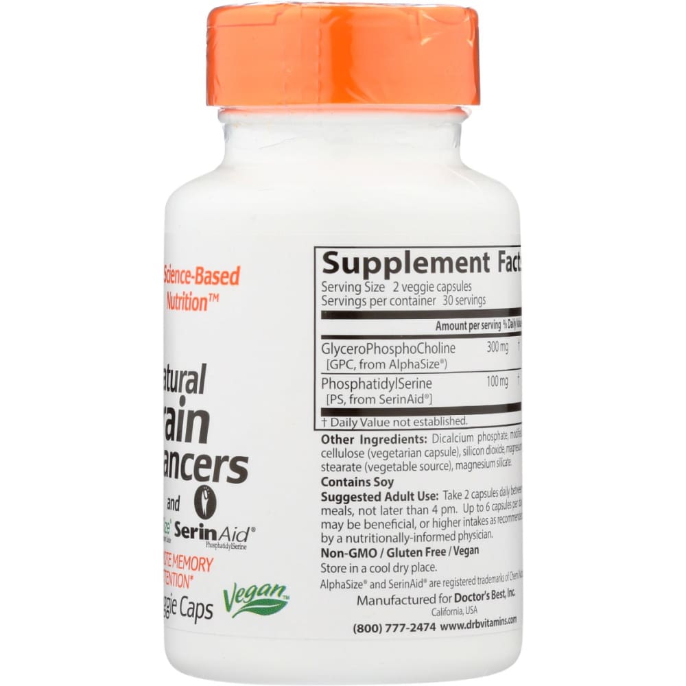 DOCTORS BEST: Natural Brain Enhancers With AlphaSize and SerinAid 60 vc - Health > Vitamins & Supplements - DOCTORS BEST