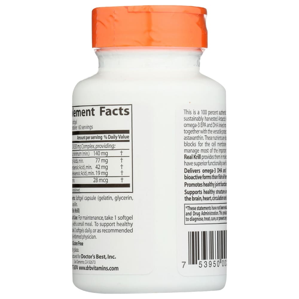 DOCTORS BEST: Real Krill 350Mg 60 sg - Health > Vitamins & Supplements - DOCTORS BEST