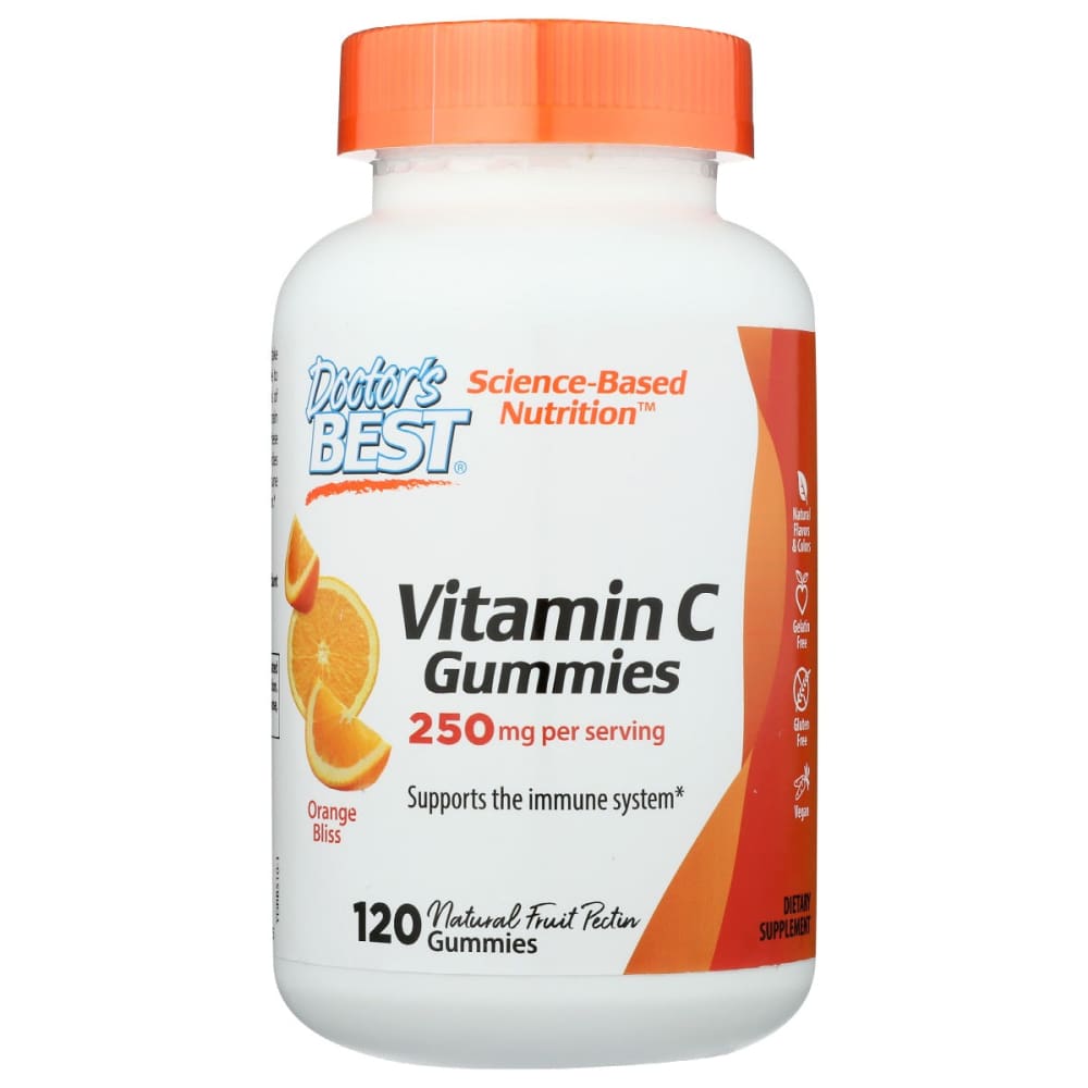 DOCTORS BEST: Vitamin C Gummies Orange Bliss 120 do - Vitamins & Supplements > Vitamins & Minerals - DOCTORS BEST