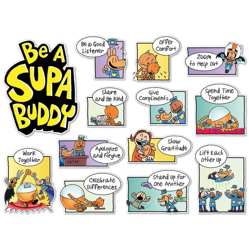 Dog Man Be A Supa Buddy Bb St (Pack of 3) - Classroom Theme - Scholastic Teaching Resources