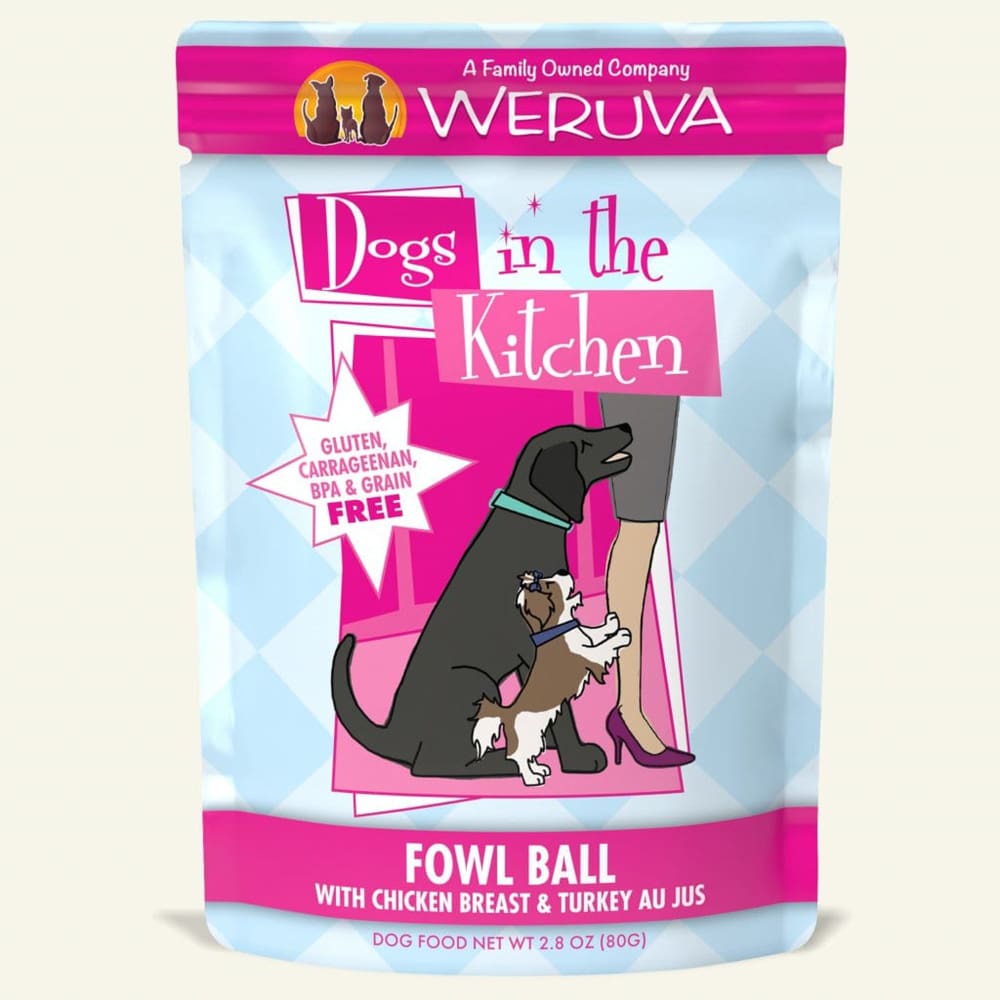 Dogs In The Kitchen Dog Fowl Ball 2.8oz. Pouch (Case Of 12) - Pet Supplies - Dogs In The Kitchen