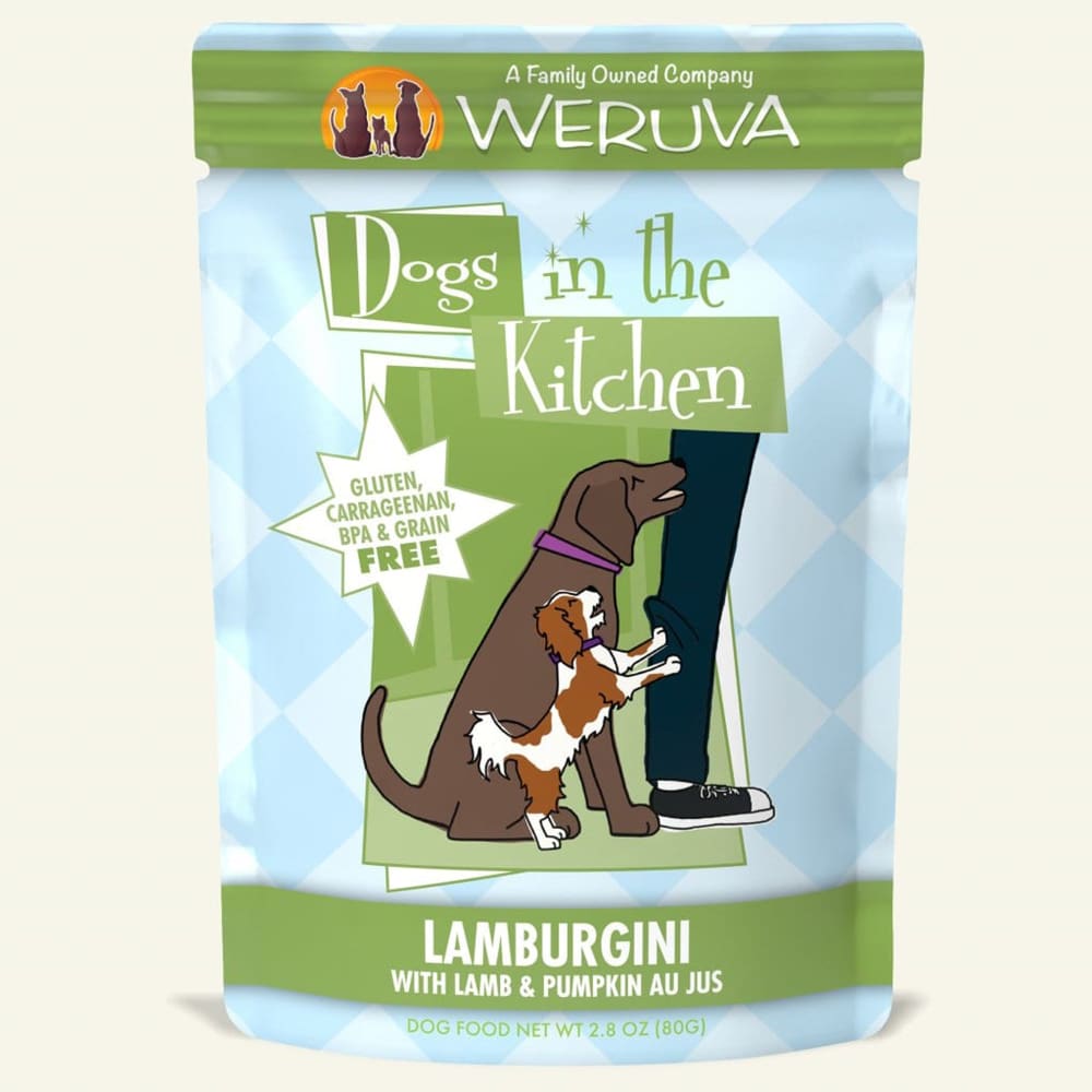 Dogs In The Kitchen Dog Lamburgini with Lamb and Pumpkin Au Jus 2.8oz. Pouch (Case Of 12) - Pet Supplies - Dogs In The Kitchen