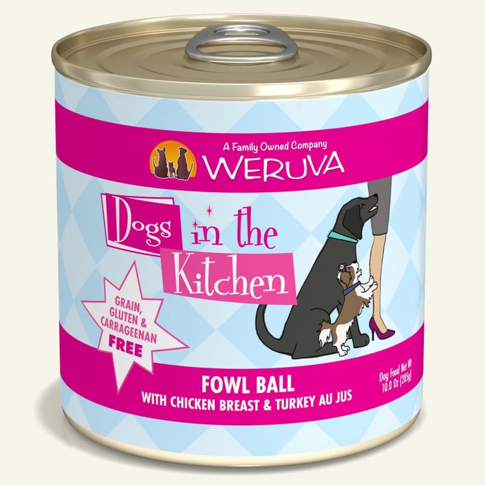 Dogs In The Kitchen Fowl Ball with Chicken and Turkey Au Jus 10oz. (Case Of 12) - Pet Supplies - Dogs In The Kitchen