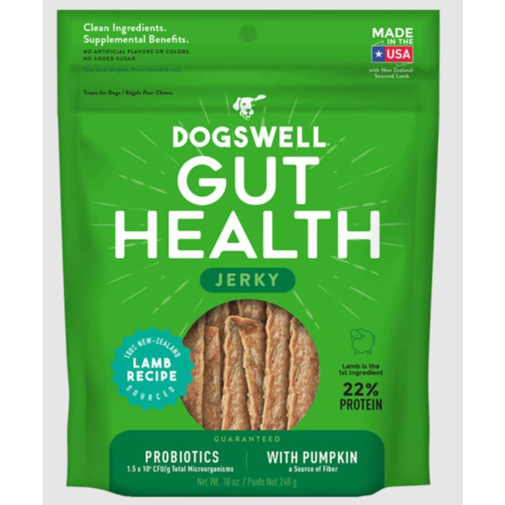 Dogswell Dog Gut Health Jerky Grain Free Lamb 10Oz - Pet Supplies - Dogswell
