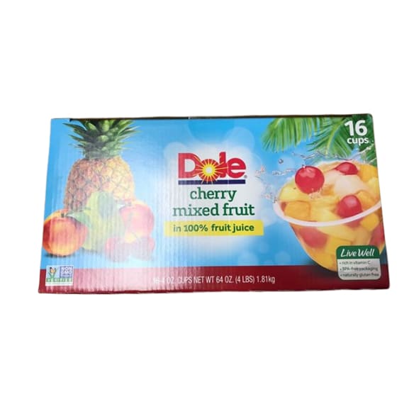 Dole Fruit Bowls In Fruit Juice Cherry Mixed Fruit, 16 Cups - ShelHealth.Com