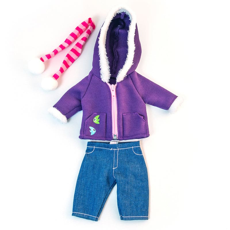 Doll Clothes Cold Weather Purple Fleece Set (Pack of 3) - Dolls - Miniland Educational Corporation