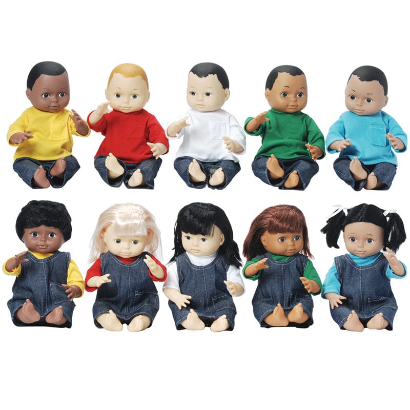 Dolls Multi-Ethnic 10-Doll School Set - Dolls - Marvel Education Company