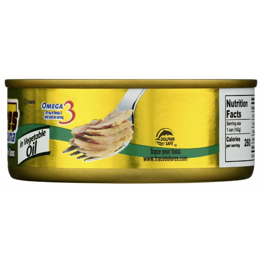 DOLORES Grocery > Pantry > Meat Poultry & Seafood DOLORES: Chunk Light Yellowfin Tuna In Vegetable Oil, 5 oz