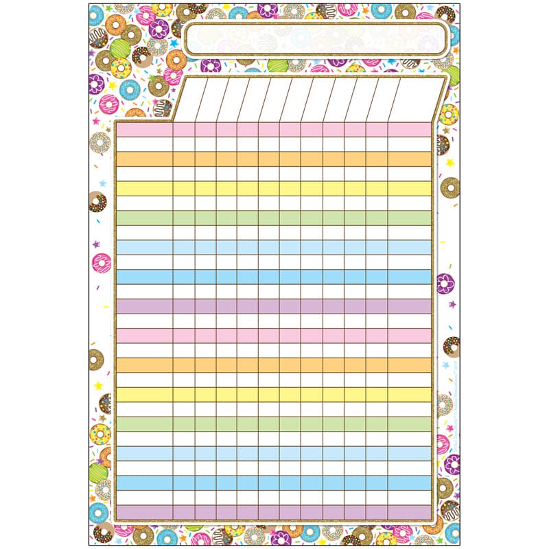 Donutfetti Incentive Chart 13X19 Smart Poly Chart (Pack of 12) - Incentive Charts - Ashley Productions