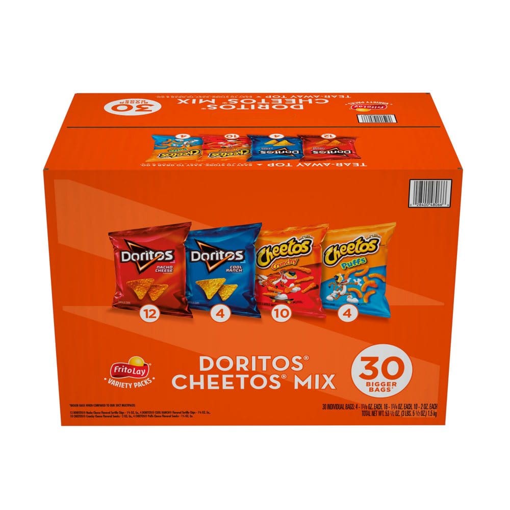 Doritos and Cheetos Mix Snacks Variety Pack (30 pk.) - Bulk Pantry - Doritos