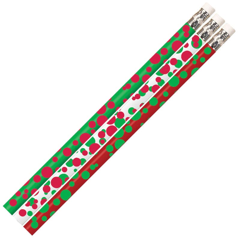 Dots Of Christmas Fun Pencil 12 Pk (Pack of 12) - Pencils & Accessories - Musgrave Pencil Co Inc