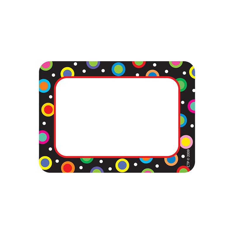 Dots On Black Name Tags (Pack of 10) - Name Tags - Creative Teaching Press