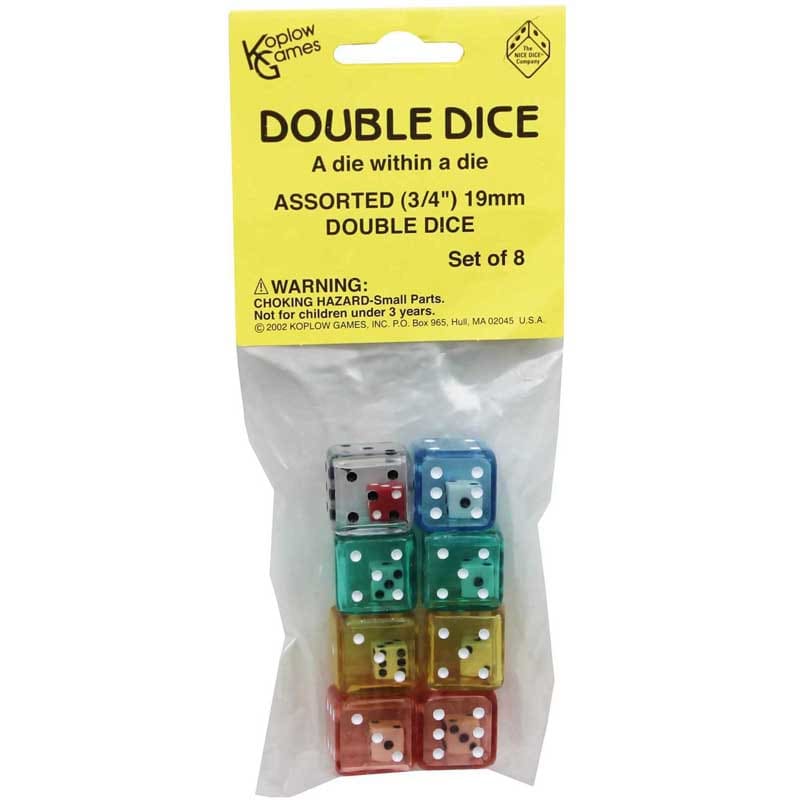 Double Dice (Pack of 6) - Dice - Koplow Games Inc.