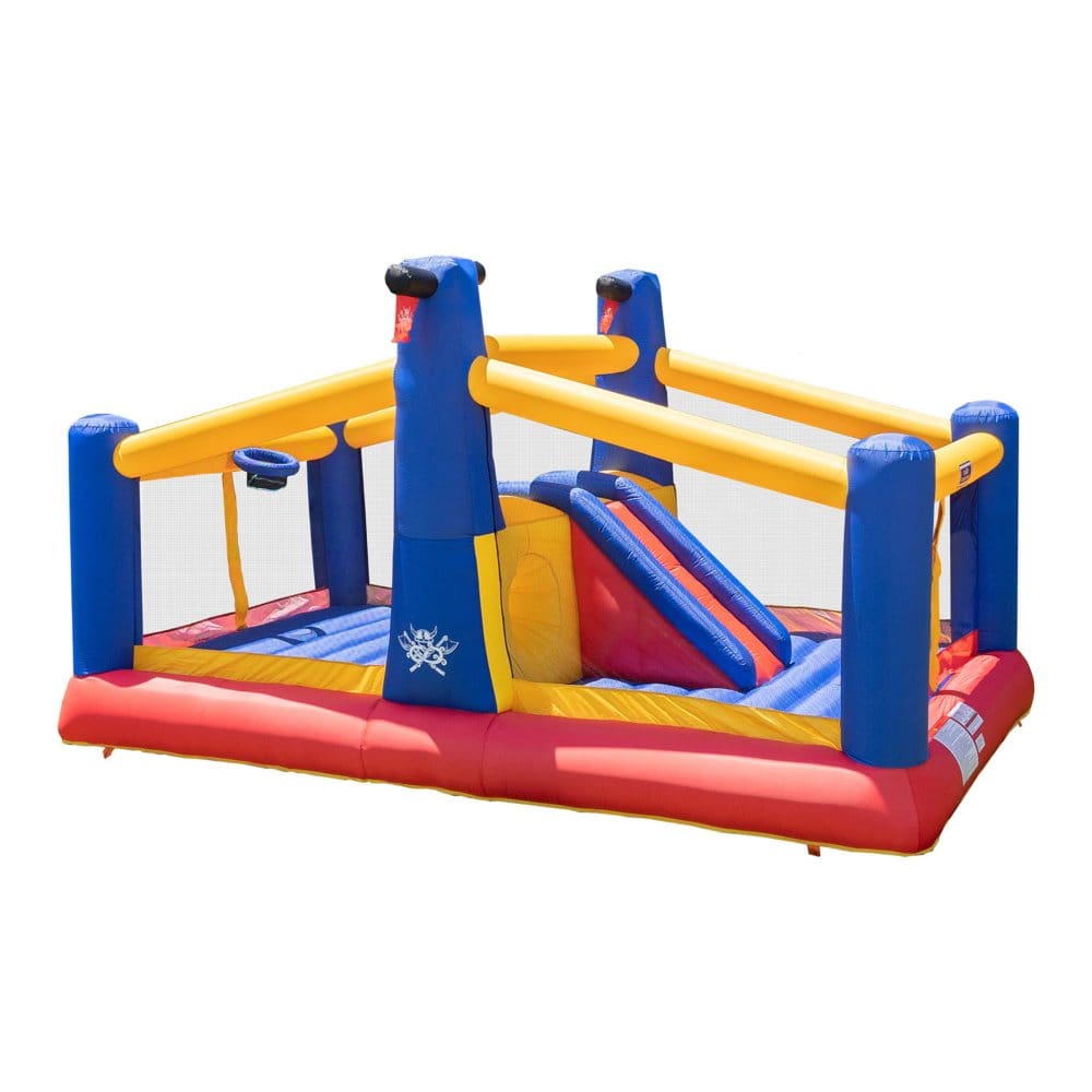 Double Inflatable Bounce House with Dodgeball - Playground Equipment - Double
