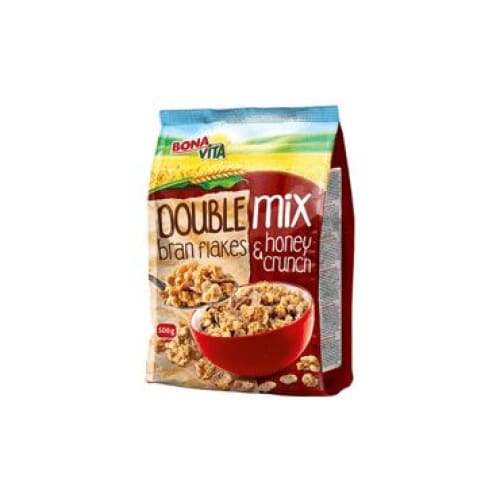 DOUBLE MIX Bran Flakes& Honey Crunch 17.64 oz. (500 g.) - Bona Vita
