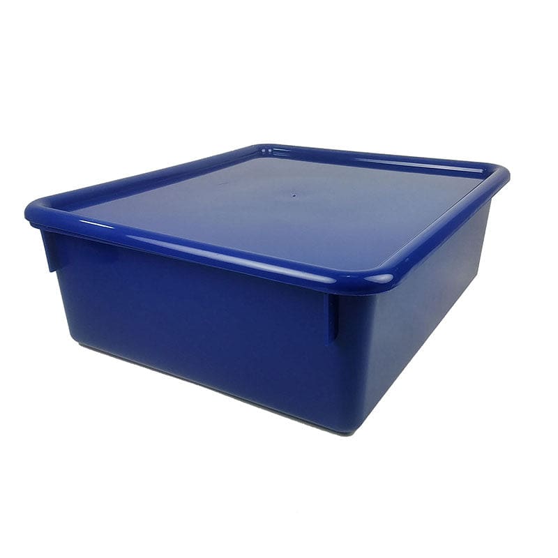 Double Stowaway with Lid Blue (Pack of 3) - Storage Containers - Romanoff Products