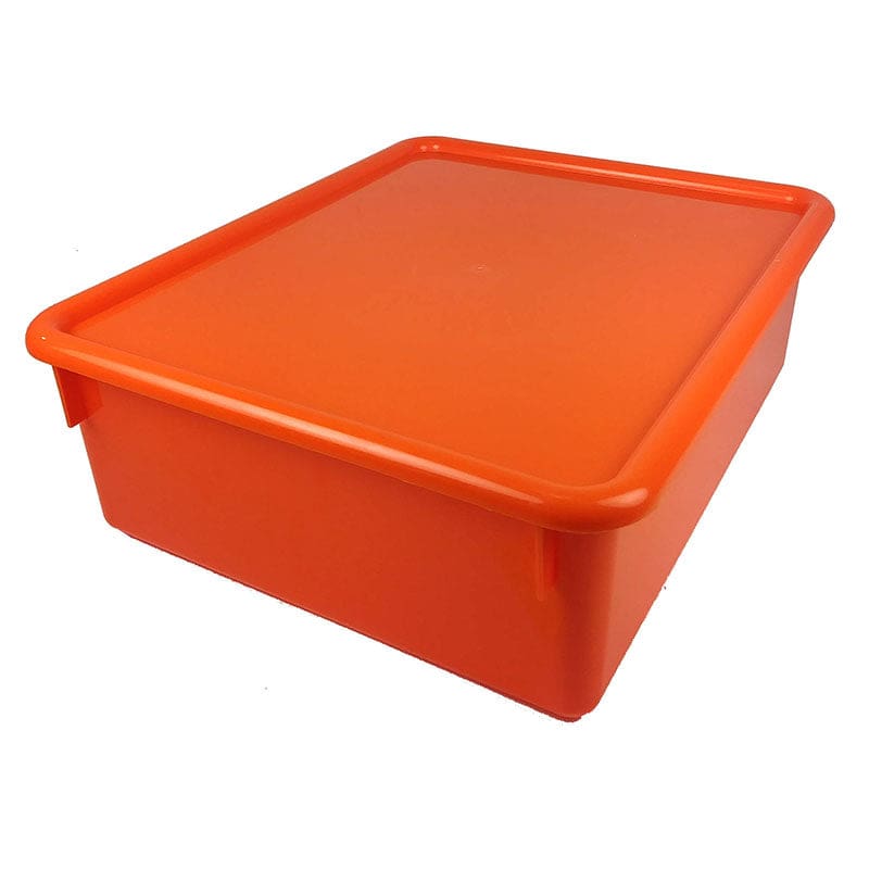 Double Stowaway with Lid Orange (Pack of 3) - Storage Containers - Romanoff Products