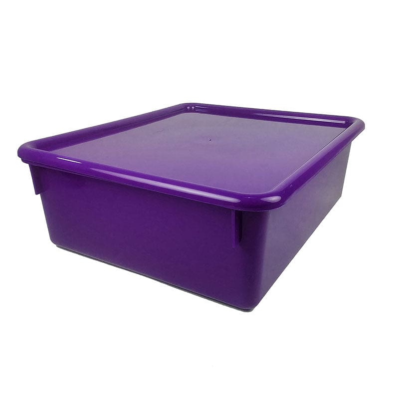 Double Stowaway with Lid Purple (Pack of 3) - Storage Containers - Romanoff Products