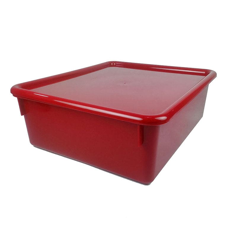 Double Stowaway with Lid Red (Pack of 3) - Storage Containers - Romanoff Products
