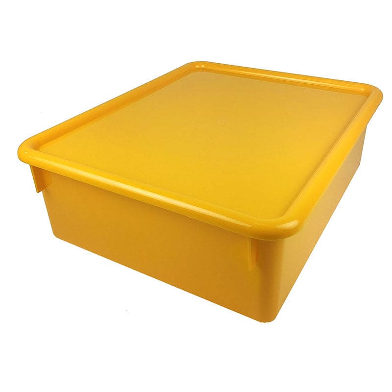 Double Stowaway with Lid Yellow (Pack of 3) - Storage Containers - Romanoff Products
