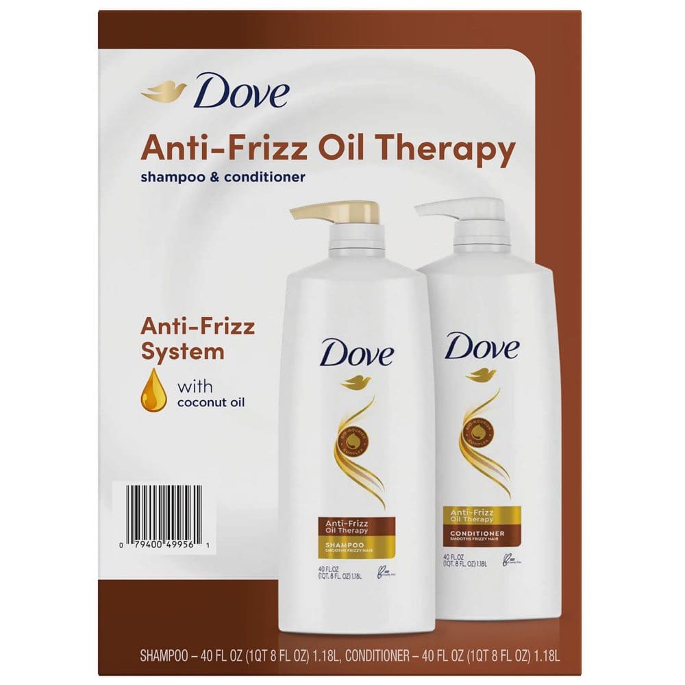 Dove Anti-Frizz Oil Therapy Shampoo & Conditioner (40 fl. oz. 2 pk.) - Shampoo & Conditioner - Dove Anti-Frizz