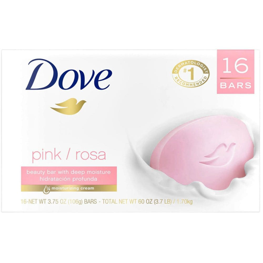 Dove Beauty Bar Soap Pink (3.75 oz. 16 ct.) - Bath & Body - Dove Beauty