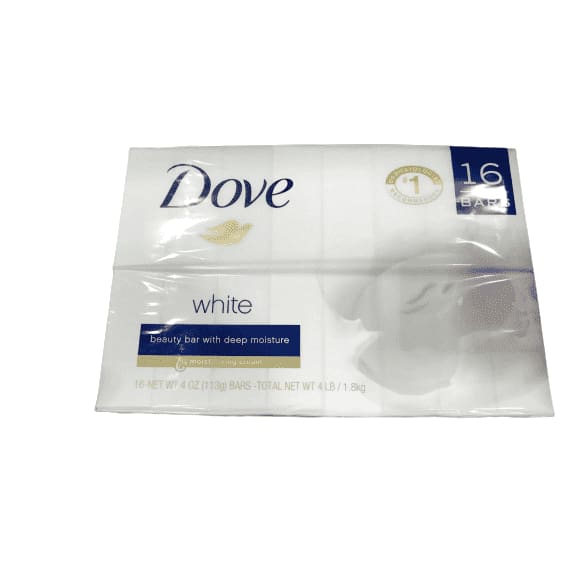 Dove Beauty Bar, White 4 oz, 16 Bar - ShelHealth.Com
