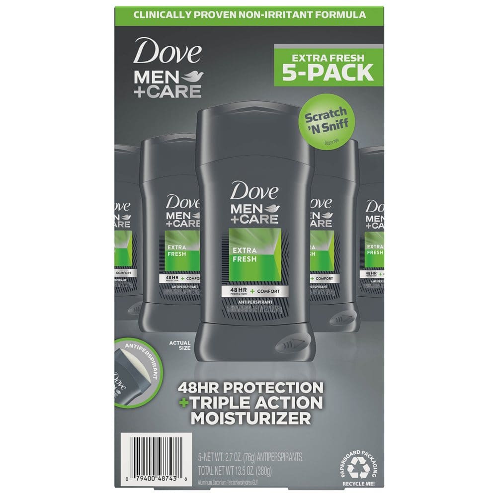 Dove Men+Care Antiperspirant Deodorant Extra Fresh (2.7 oz. 5 pk.) Deodorants & Antiperspirants - Dove Men+Care