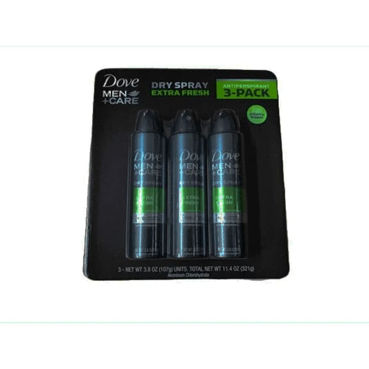 Dove Men+Care Extra Fresh Antiperspirant Dry Spray, 3 pk./3.8oz. - ShelHealth.Com
