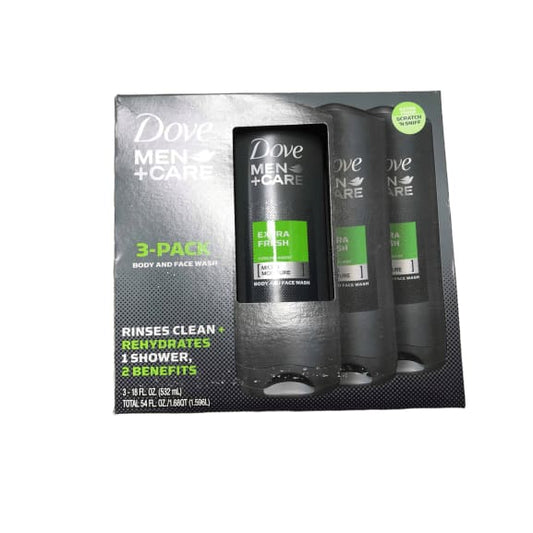 Dove Men+Care Extra Fresh Body Wash, 3 pk./18 oz. - ShelHealth.Com