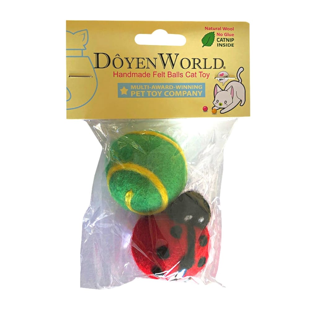 Doyen Cat Felt Ball Ladybug - Pet Supplies - Doyen