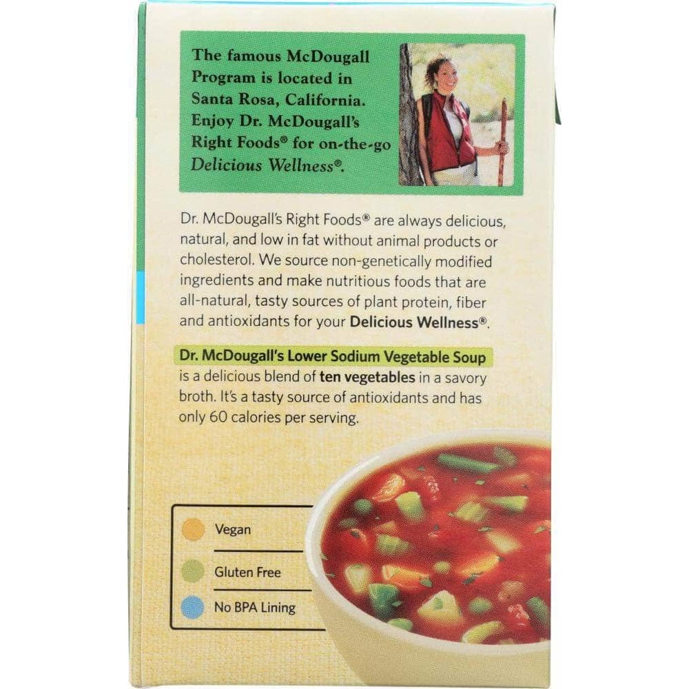 Dr Mcdougalls Dr. Mcdougall's Lower Sodium Soup Garden Vegetable, 17.9 oz