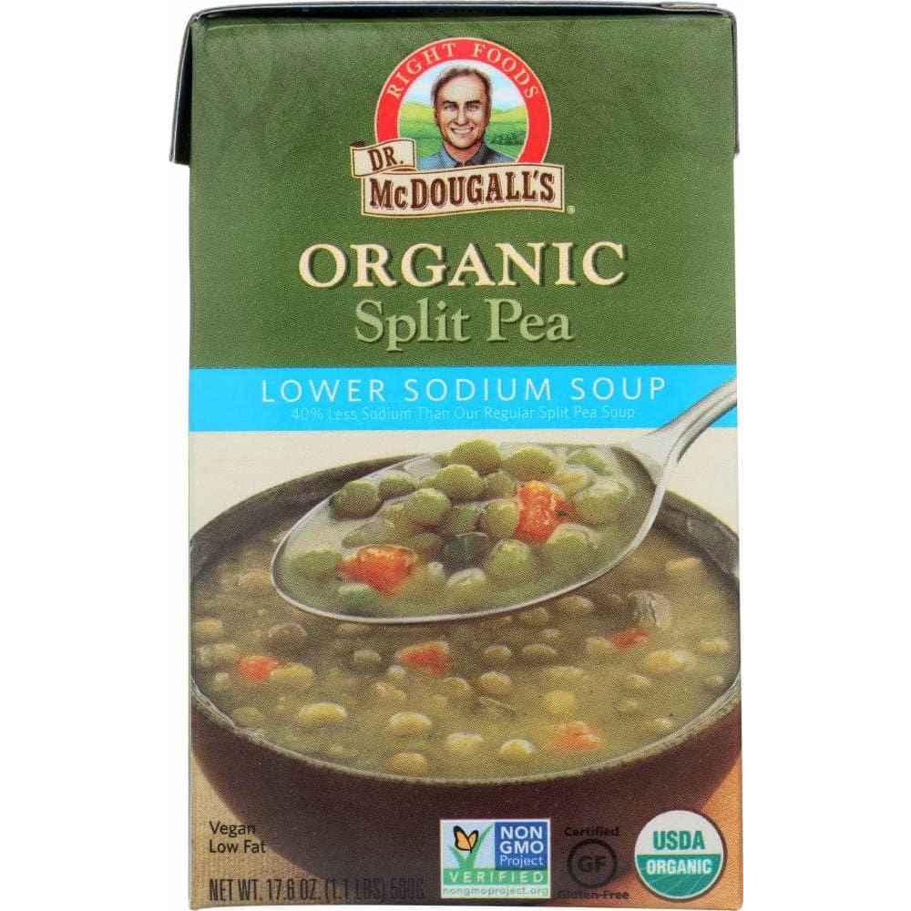 DR MCDOUGALLS DR. MCDOUGALL'S Organic Soup Split Pea Lower Sodium, 17.6 oz