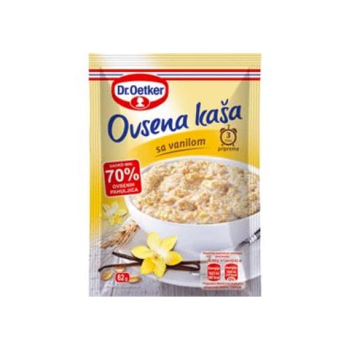 DR. OETKER Quickly Prepared Vanilla Oatmeal Porridge 2.19 oz. (62 g.) - Dr. Oetker