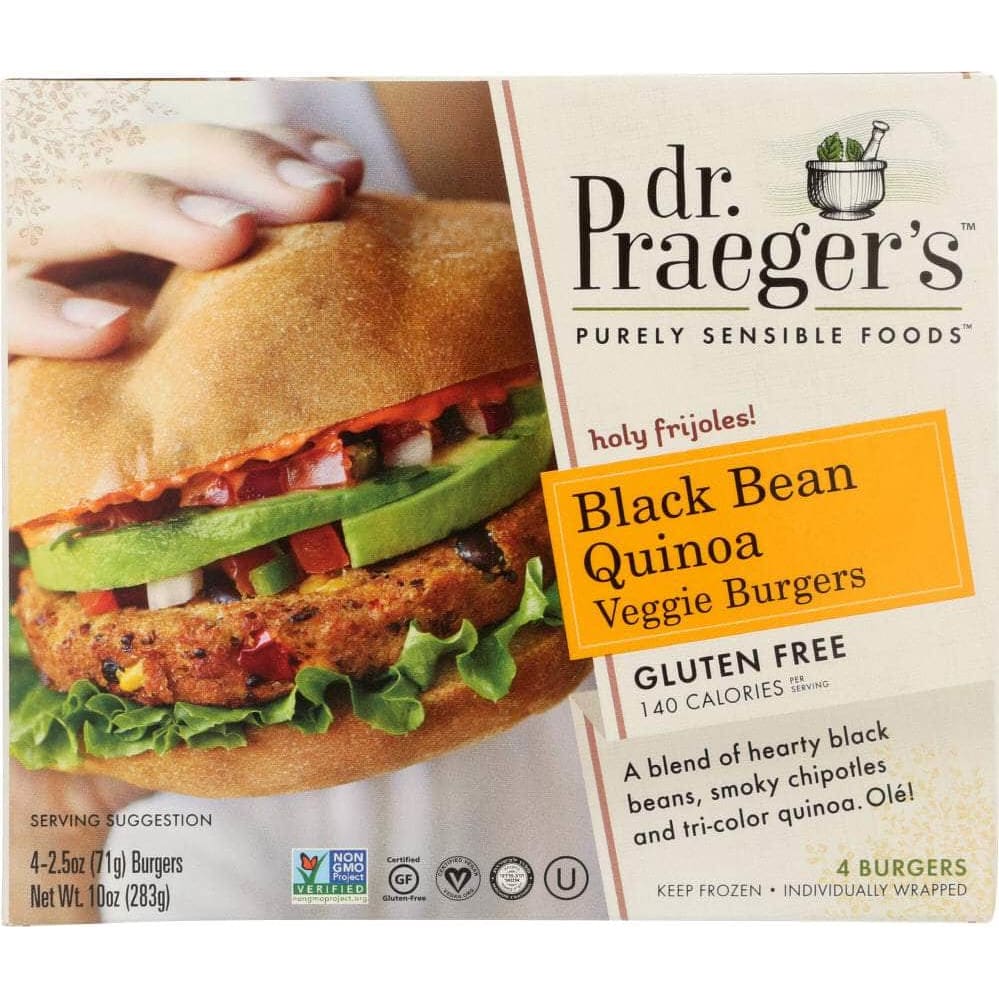 DR PRAEGERS Dr Praeger Black Bean Burger Veggie, 10 Oz