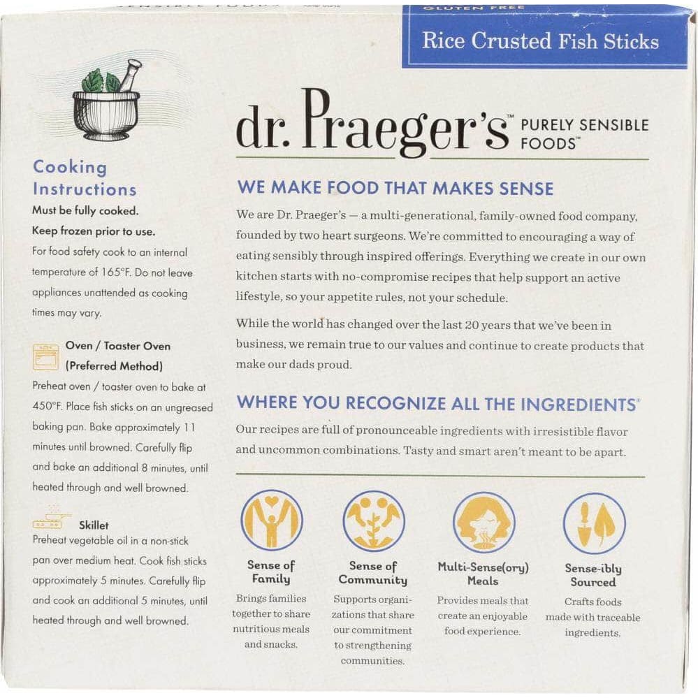 Dr Praegers Dr Praeger Rice Crusted Fish Sticks, 10.20 oz